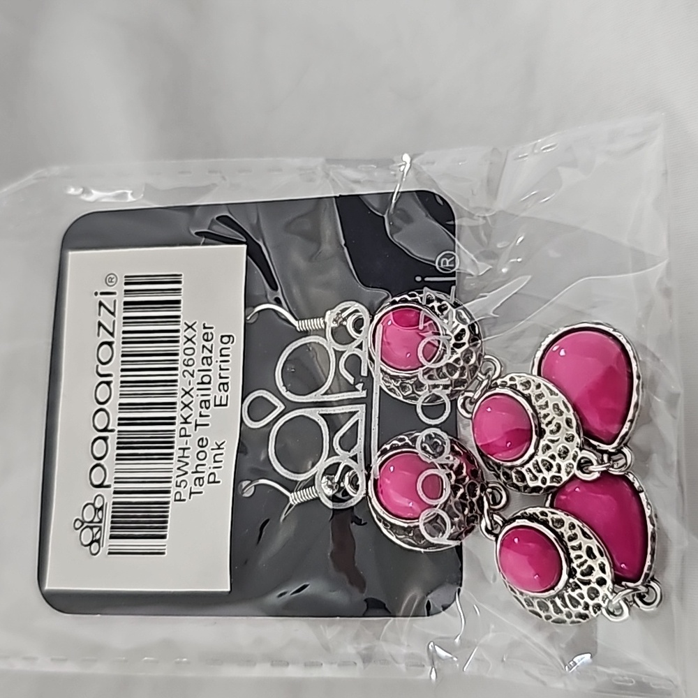 Tahoe Trailblazer Pink Earrings  SILVER - Picture 3 of 3